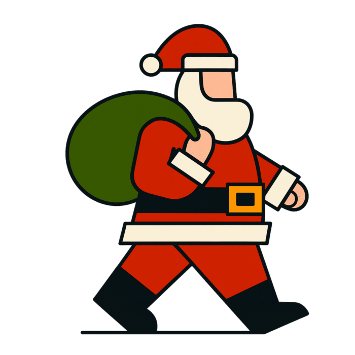 Le père noël en personne, oui c'est bien lui