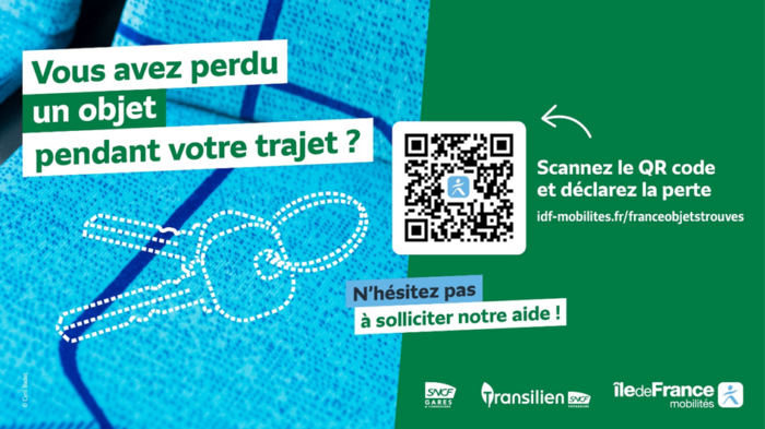 Vous avez perdu un objet pendant votre trajet ? Scannez le QR code.