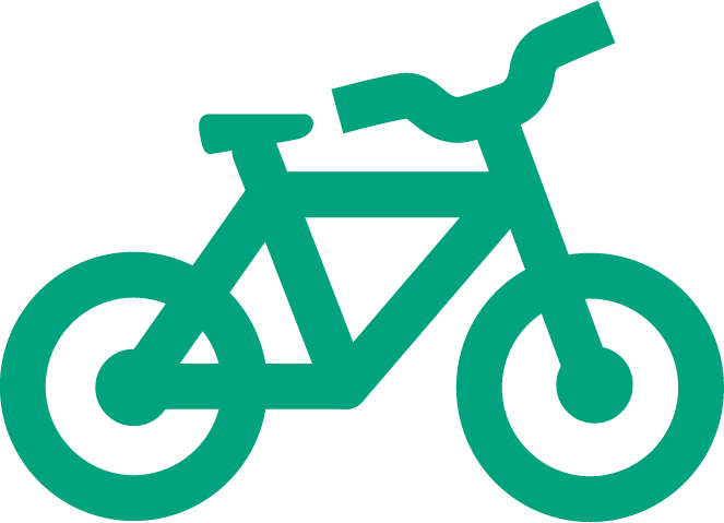 Un petit vélo vert