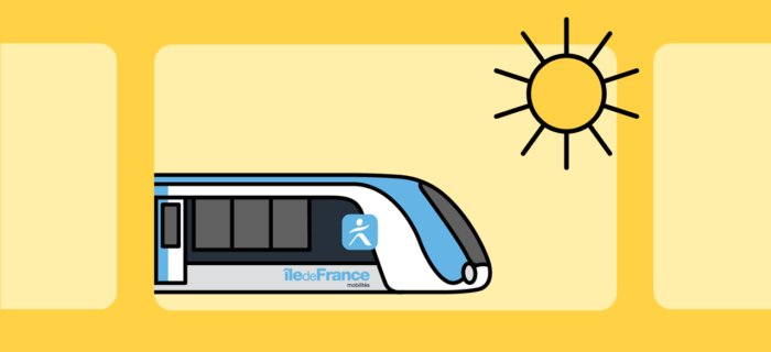 Illustration d'un train au soleil